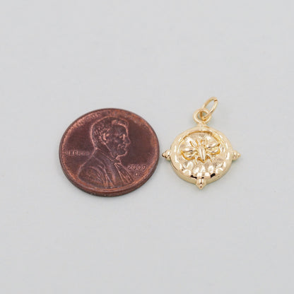 18K Gold Filled Charm Pendant for Jewelry Making