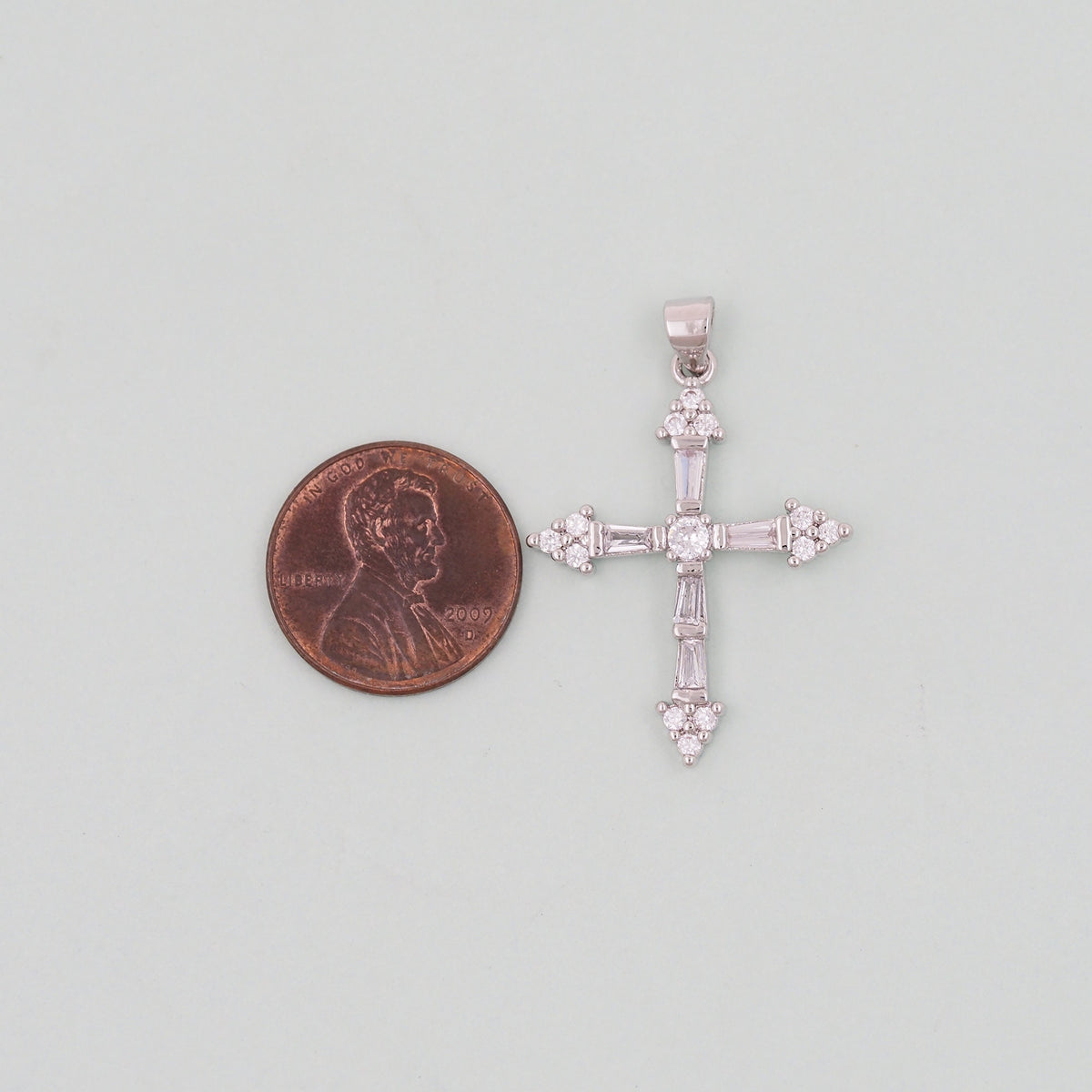 18K Gold Filled Cross Charm Pendant for Jewelry Making