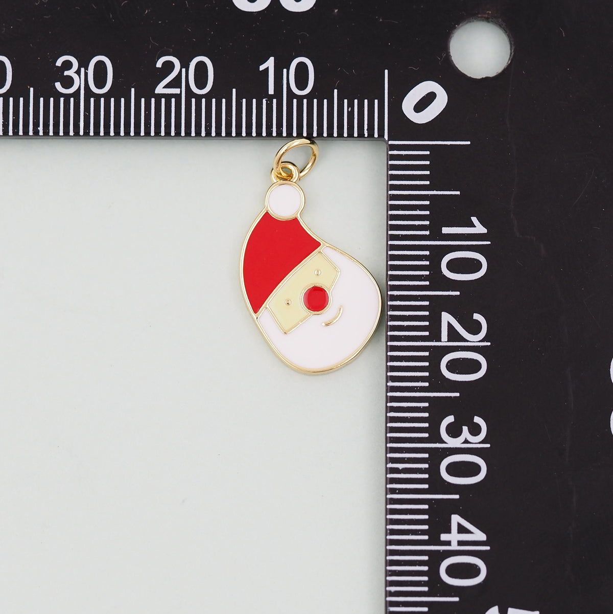 Gold ChristmasCharms,18K Gold Filled Christmas Santa Claus Pendant Charm Bracelet Necklace for DIY Jewelry Making Supply