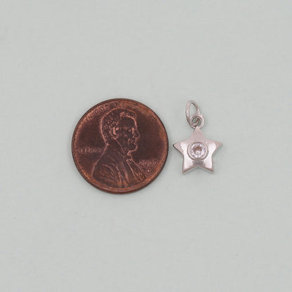 Gold Star Charms,18K Gold Filled CZ Micro Pave Star Pendant,Star Charm Bracelet Necklace for DIY Jewelry Making Supply