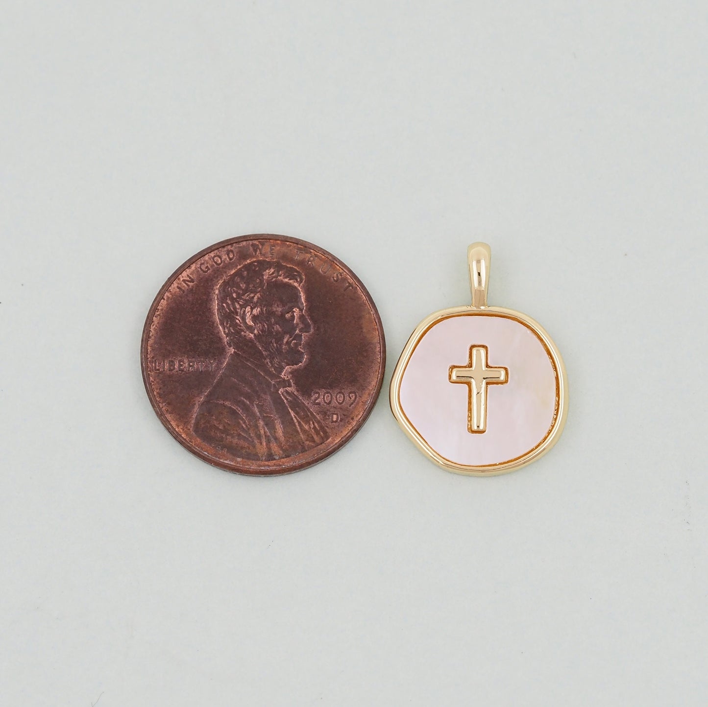 Gold Cross Charms,18K Gold Filled Cross Pendant,Cross Charm Bracelet Necklace for DIY Jewelry Making Supply
