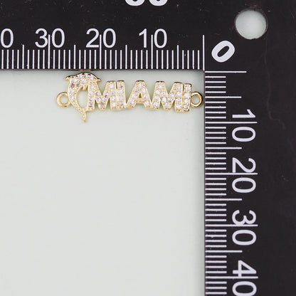 Gold Miami Charms,18K Gold Filled Miami Pendant Bracelet Necklace for DIY Jewelry Making Supply
