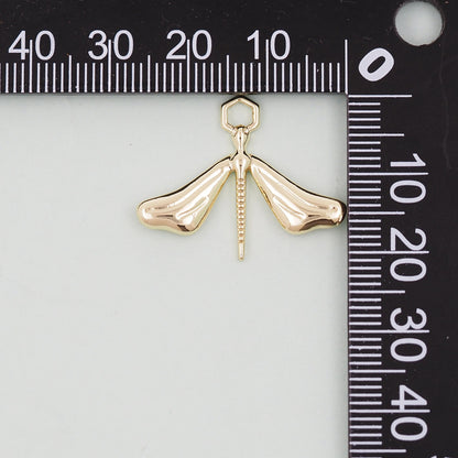 18K Gold Filled Dragonfly Charm Pendant for Jewelry Making