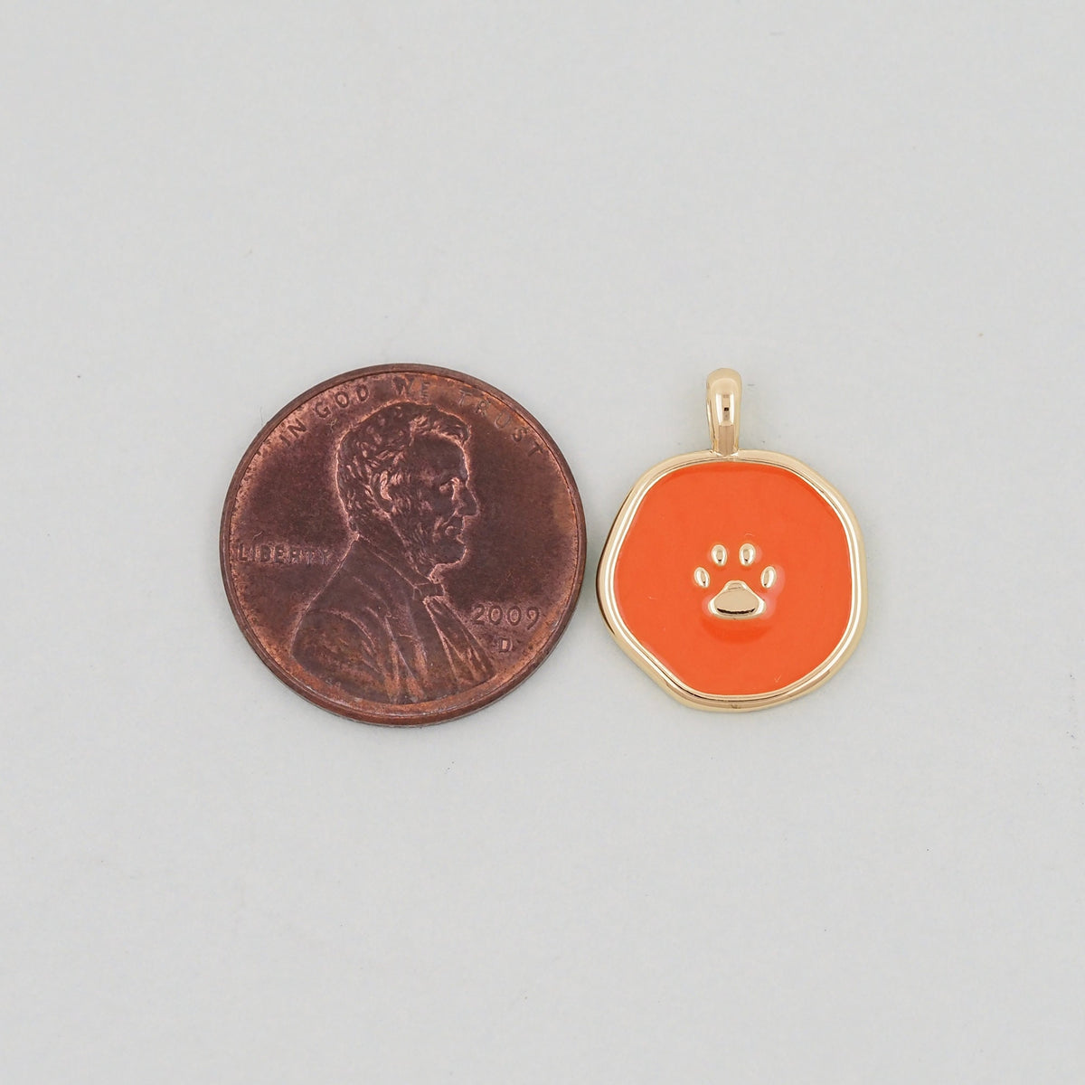 Gold Paw Charms,18K Gold Filled Cat Paw Pendant,Dog Paw Charm Bracelet Necklace for DIY Jewelry Making Supply