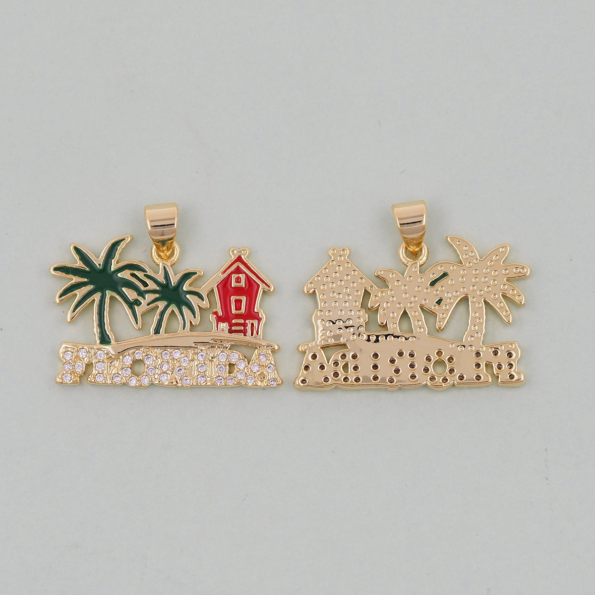 18K Gold Filled Hand Charm Pendant for Jewelry Making