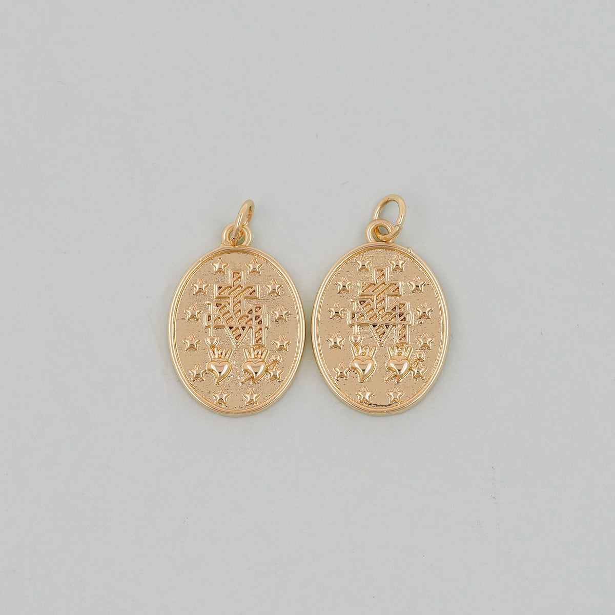 18K Gold Filled Sacred Heart Charm Pendant for Jewelry Making