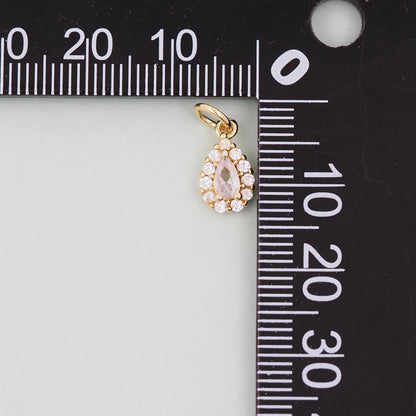Gold Teardrop Charms,18K Gold Filled teardrop Pendant,teardrop Charm Bracelet Necklace for DIY Jewelry Making Supply
