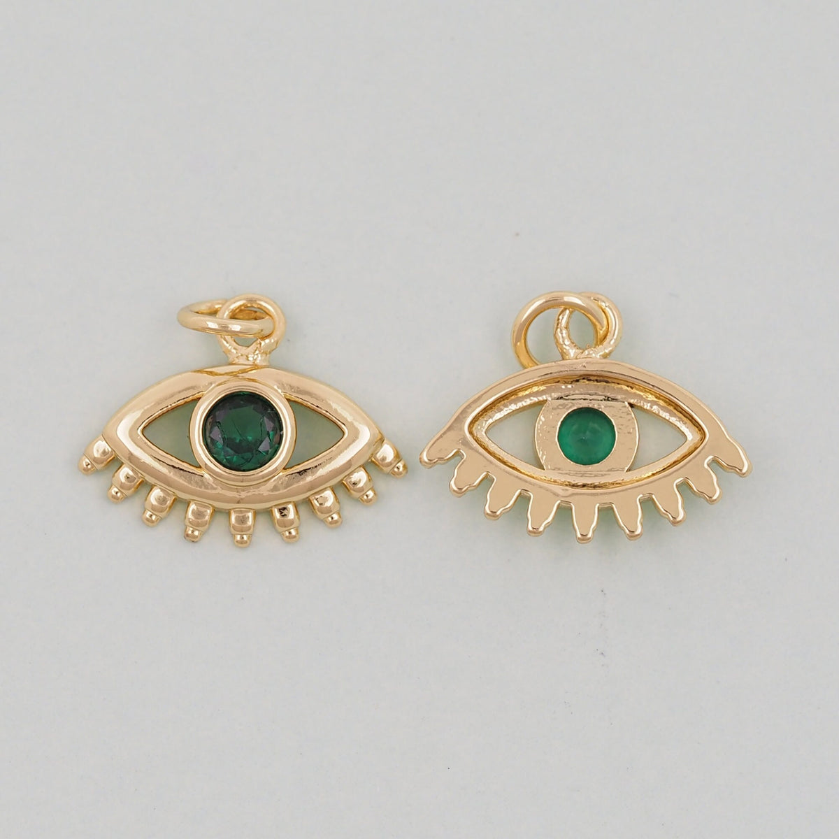 18K Gold Filled Evil Eye Pendant,Evil Eye Charm Bracelet Necklace for DIY Jewelry Making Supply