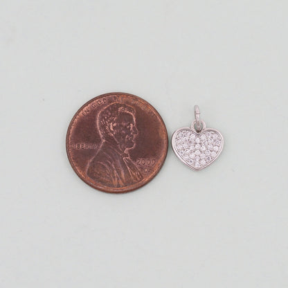 Gold Heart Charms,18K Gold Filled Heart Pendant,Heart Charm Bracelet Necklace for DIY Jewelry Making Supply