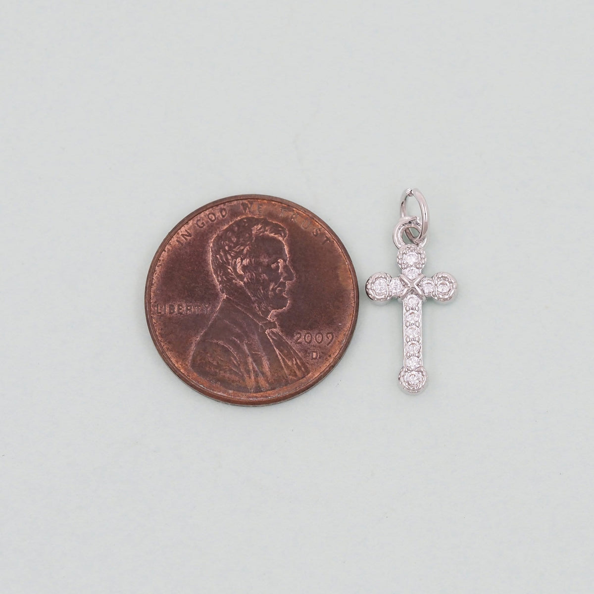 Gold Cross Charms,18K Gold Filled Cross Pendant,Silver Religious Charm Bracelet Necklace for DIY Jewelry Making Supply