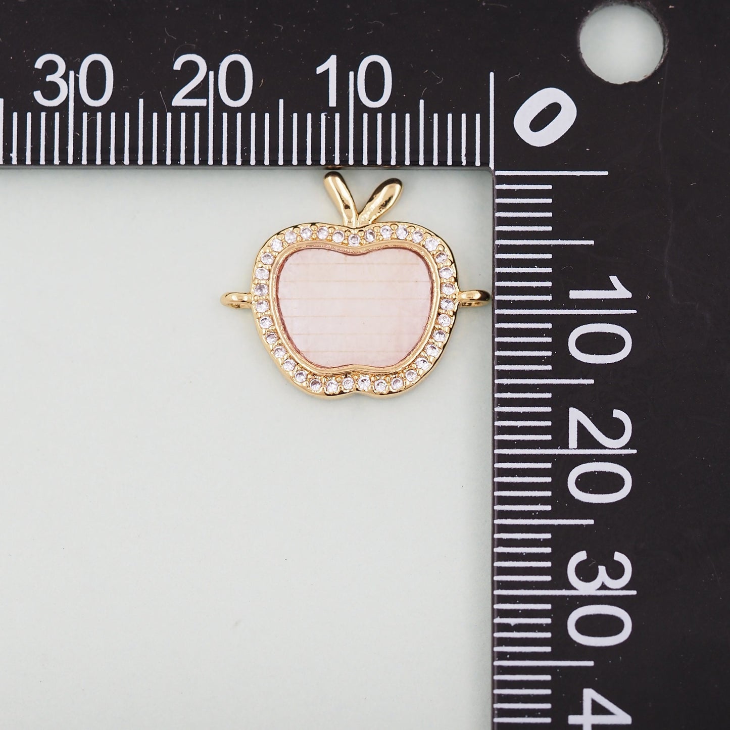 Gold apple Connector Charms,18K Gold Filled apple Pendant Bracelet Necklace for DIY Jewelry Making Supply