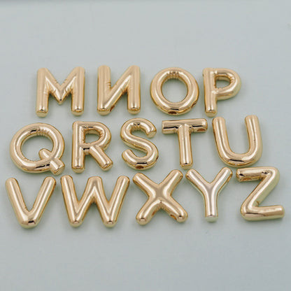 Gold letter Charms,18K Gold Filled letter Pendant,initial Charm Bracelet Necklace for DIY Jewelry Making Supply