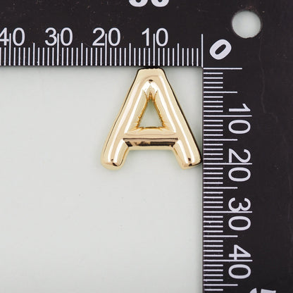 Gold letter Charms,18K Gold Filled letter Pendant,initial Charm Bracelet Necklace for DIY Jewelry Making Supply