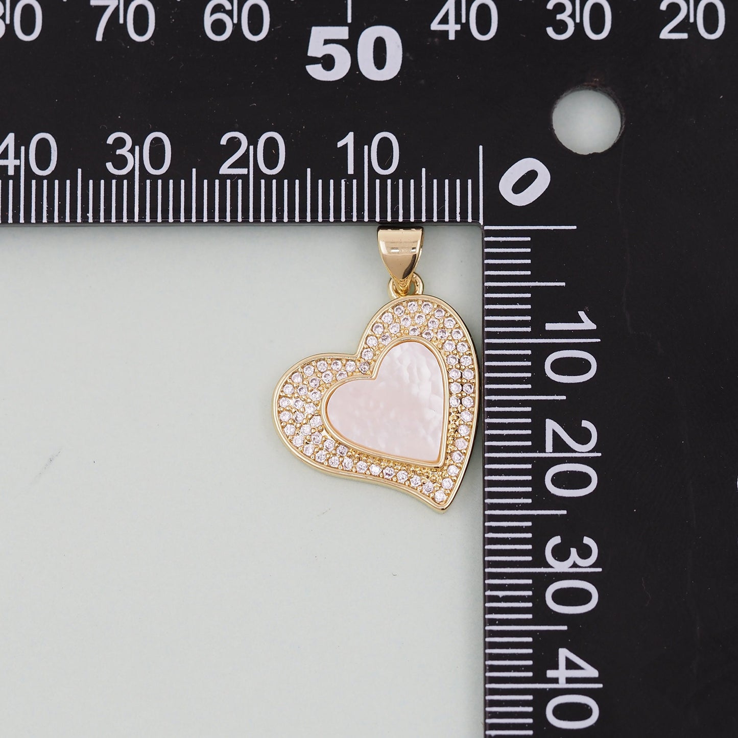 Gold Heart Charms,18K Gold Filled Heart Pendant,Shell Heart Charm Bracelet Necklace for DIY Jewelry Making Supply