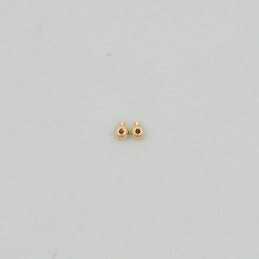 Gold Spacer Beads Charms,18K Gold Filled Round Beads Bracelet Necklace for DIY Jewelry Making Supply