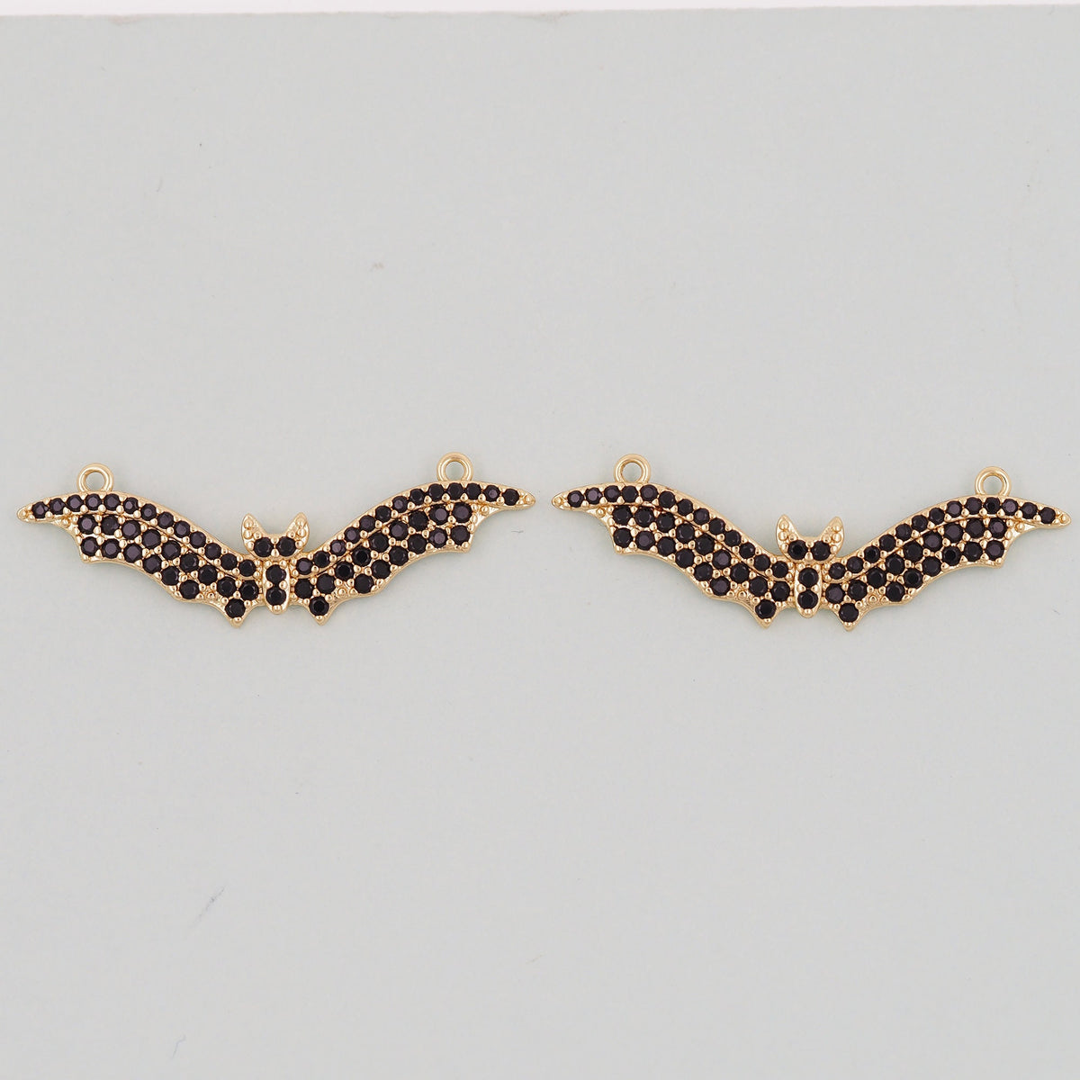 Gold bat Charms,18K Gold Filled bat Pendant,bat halloween Charm Bracelet Necklace for DIY Jewelry Making Supply