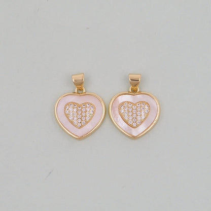 18K Gold Filled Heart Charm Pendant for Jewelry Making