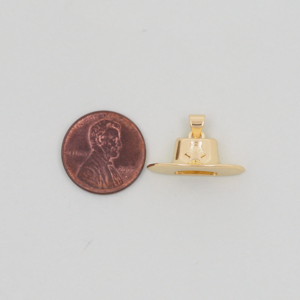 Gold Cowboy Hat Charms,18K Gold Filled Cowboy Hat Pendant Charm Bracelet Necklace for DIY Jewelry Making Supply