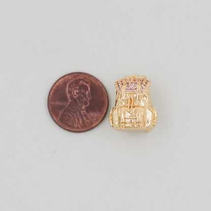 18K Gold Filled Hand Charm Pendant for Jewelry Making