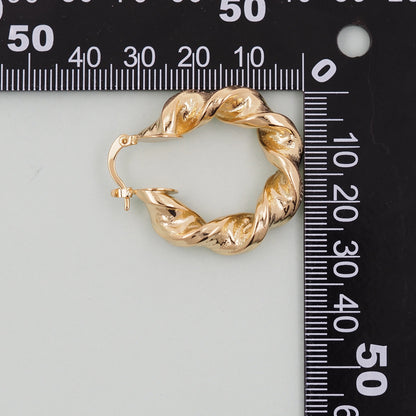 1pair 18K Gold Filled twist Hoops Earrings,Gold Earrings,Dainty Hoops Huggie,Gold Huggies Hoop Earrings