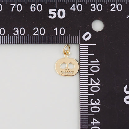 Gold pumpkin Charms,18K Gold Filled pumpkin Pendant,pumpkin Charm Bracelet Necklace for DIY Jewelry Making Supply