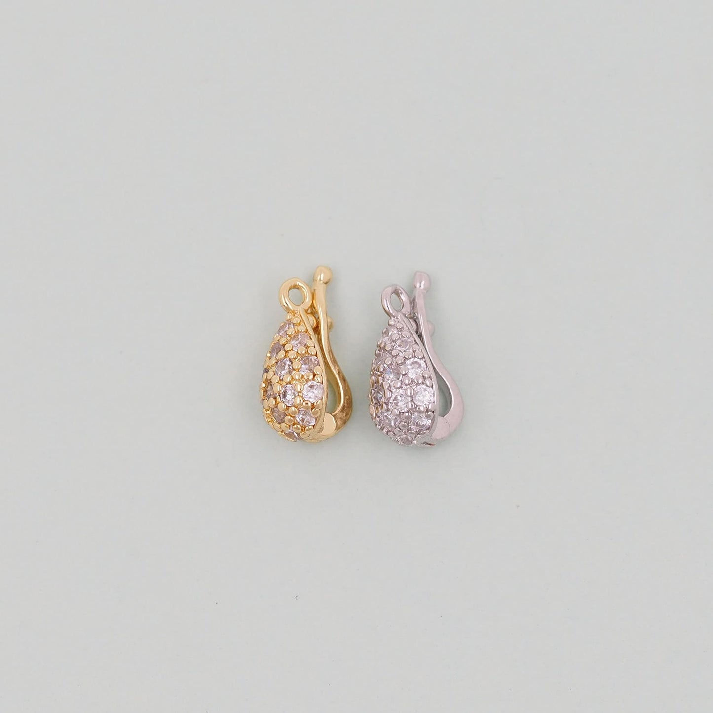 Gold teardrop Charms,18K Gold Filled teardrop Pendant Charm Bracelet Necklace for DIY Jewelry Making Supply