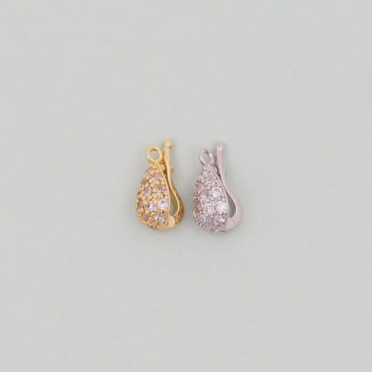Gold teardrop Charms,18K Gold Filled teardrop Pendant Charm Bracelet Necklace for DIY Jewelry Making Supply