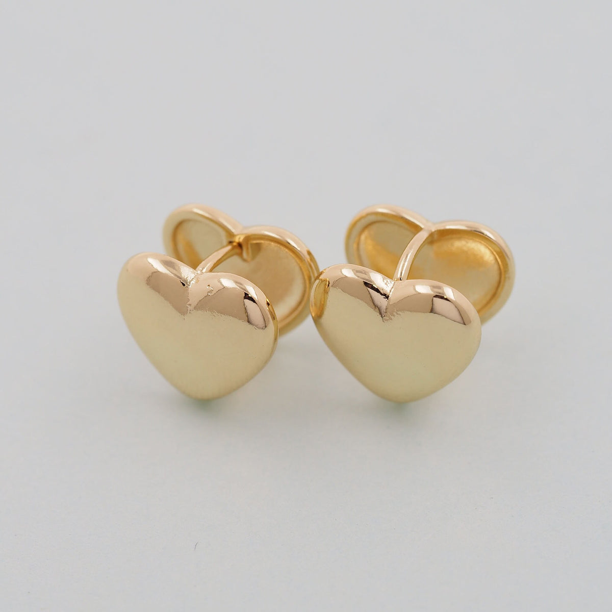 18K Gold Filled Heart Hoop Earrings for Jewelry Making