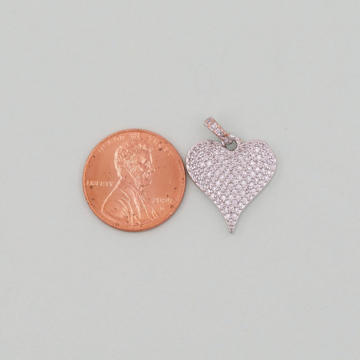 18K Gold Filled Heart Charm Pendant for Jewelry Making
