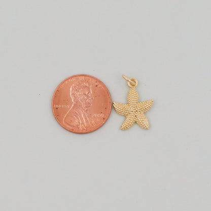 Gold Starfish Charms,18K Gold Filled Sea star Pendant,Starfish Charm Bracelet Necklace for DIY Jewelry Making Supply