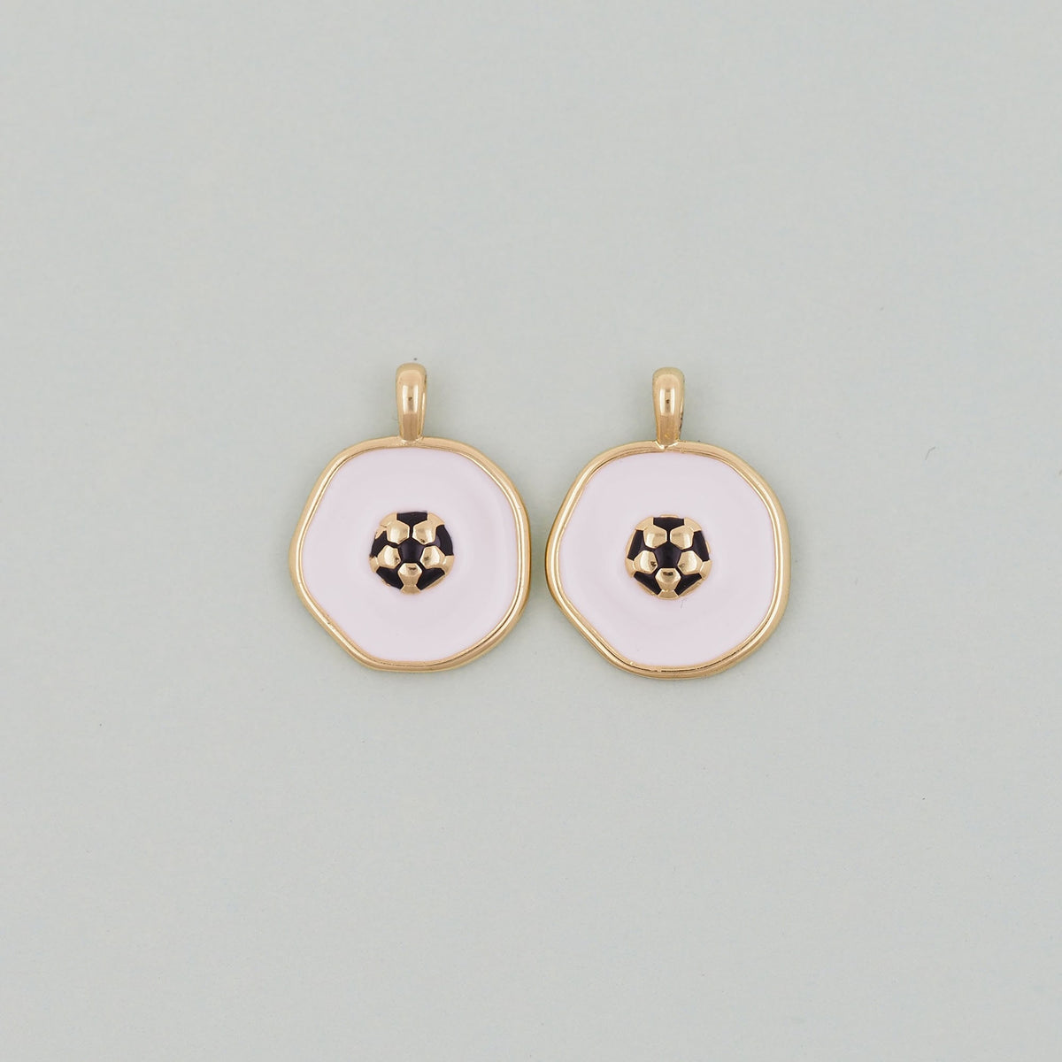 Gold football Charms,18K Gold Filled football Pendant,soccer Charm Bracelet Necklace for DIY Jewelry Making Supply