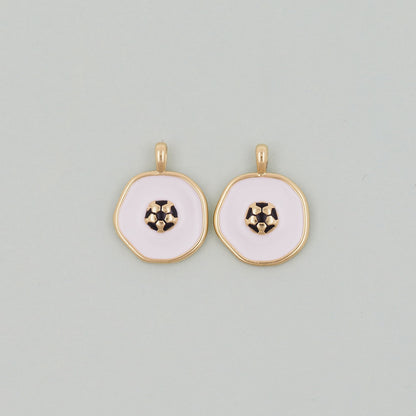 Gold football Charms,18K Gold Filled football Pendant,soccer Charm Bracelet Necklace for DIY Jewelry Making Supply
