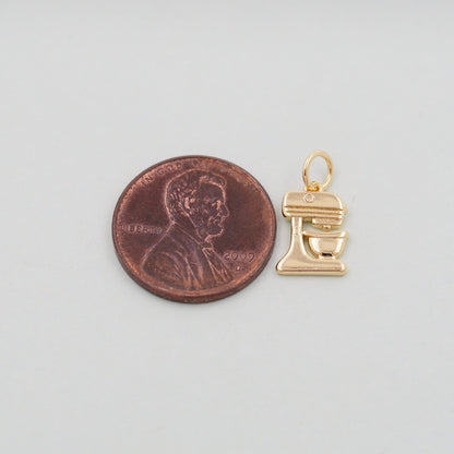 Gold Coffee machine Charms,18K Gold Filled Coffee machine Pendant Charm Bracelet Necklace for DIY Jewelry Making Supply