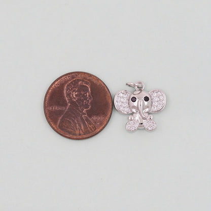 Gold Elephant Charms,18K Gold Filled CZ Elephant Pendant,Elephant Charm Bracelet Necklace for DIY Jewelry Making Supply