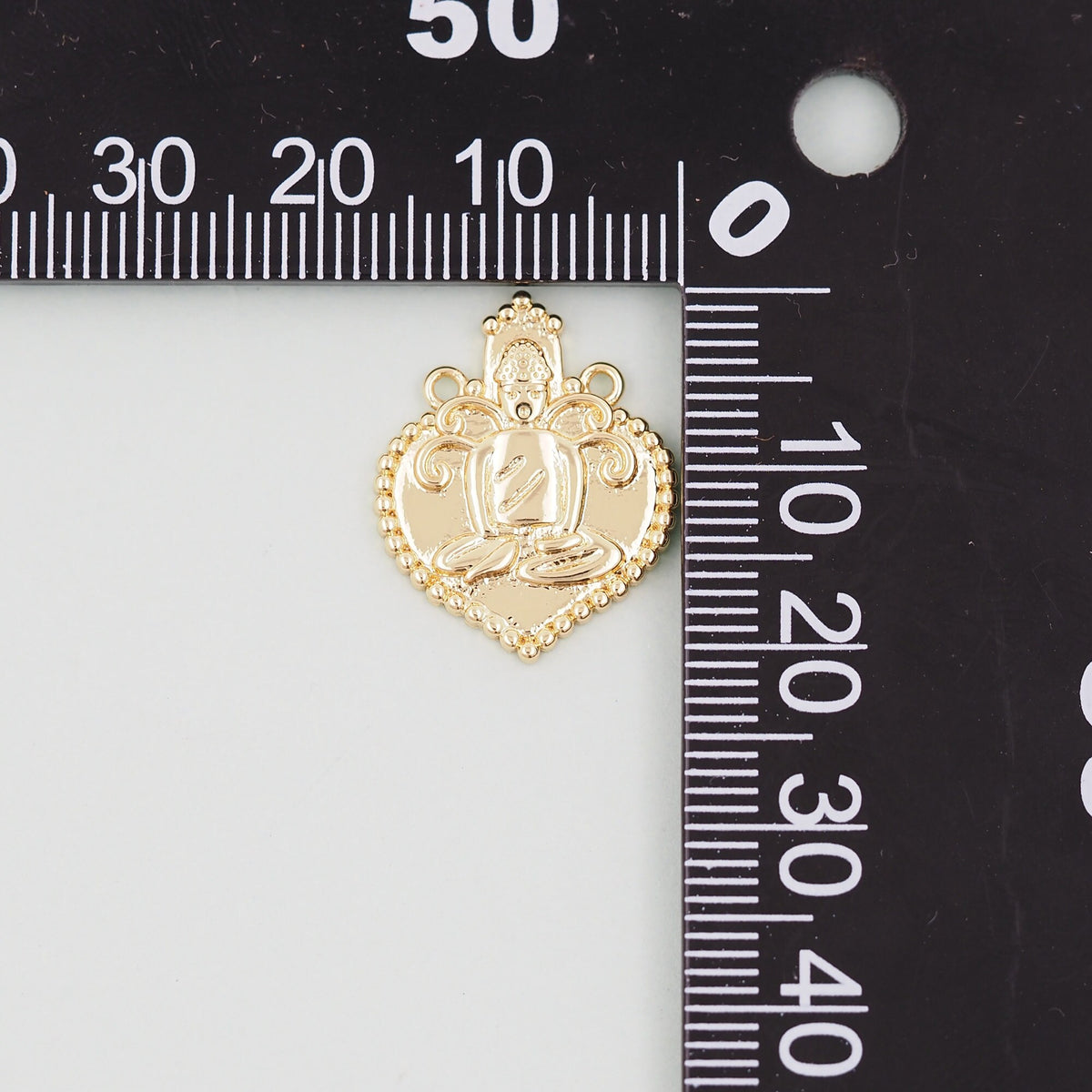 Gold Buddha Charms,18K Gold Filled Buddha Pendant,Religious Charm Bracelet Necklace for DIY Jewelry Making Supply