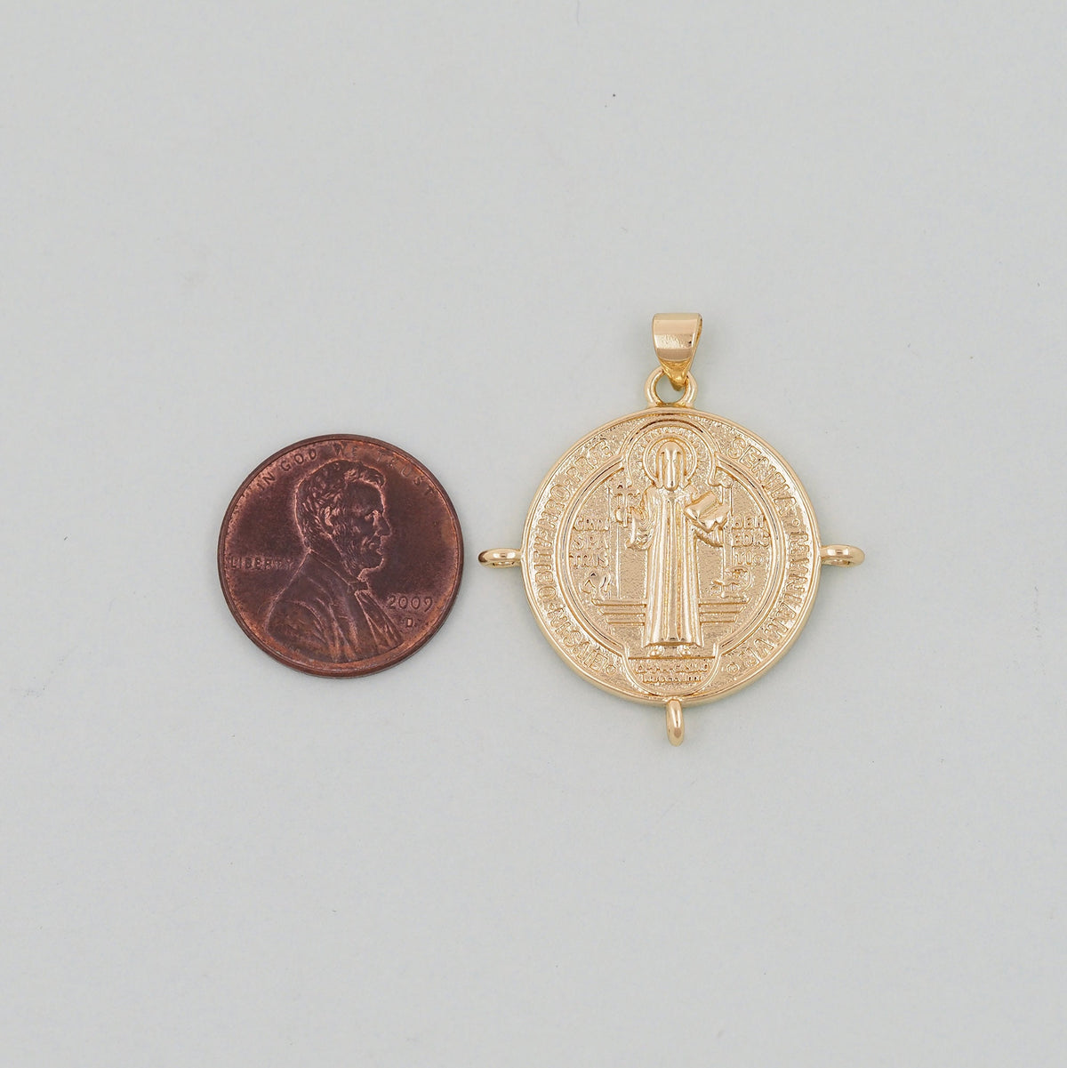 18K Gold Filled Cat CZ Charm Pendant for Jewelry Making
