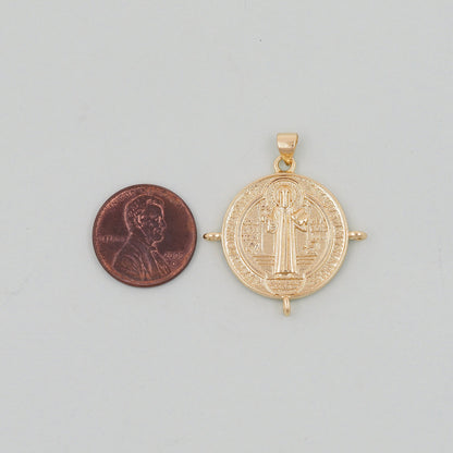 18K Gold Filled Cat CZ Charm Pendant for Jewelry Making