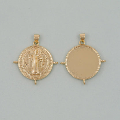 18K Gold Filled Cat CZ Charm Pendant for Jewelry Making