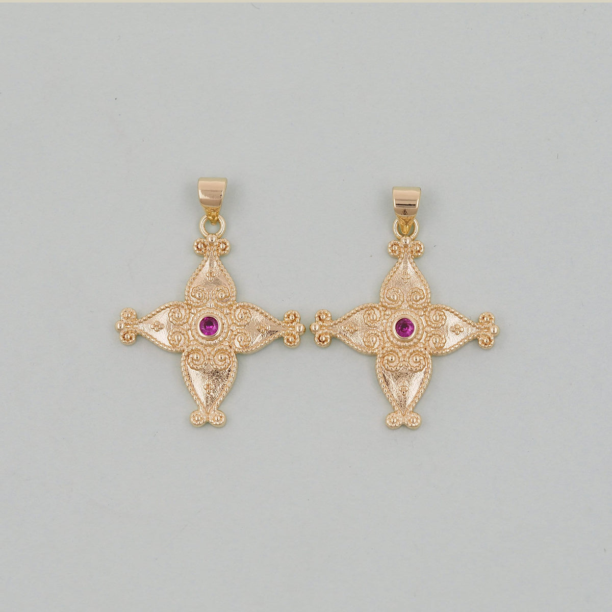 Gold Cross Charms,18K Gold Filled Cross Pendant,Cross Charm Bracelet Necklace for DIY Jewelry Making Supply