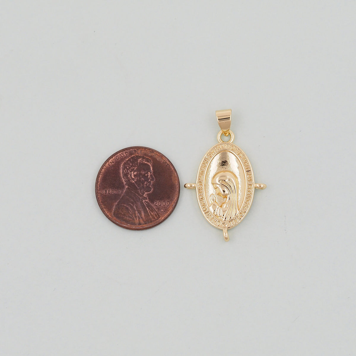 Gold Pray virgin mary Charms,18K Gold Filled pray Our Lady Pendant Bracelet Necklace for DIY Jewelry Making Supply