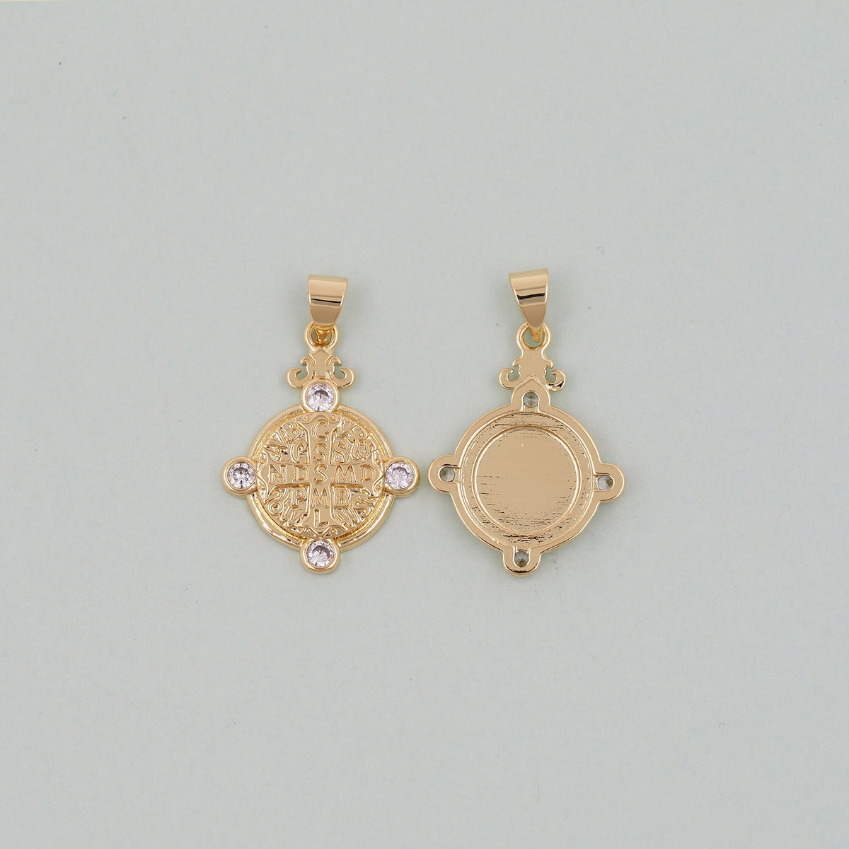 Gold Cross Charms,18K Gold Filled Cross Pendant,Cross Charm Bracelet Necklace for DIY Jewelry Making Supply