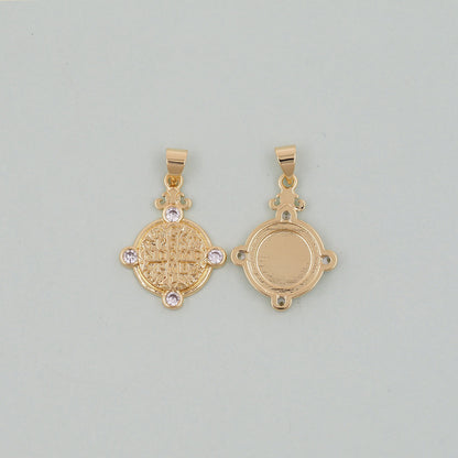 Gold Cross Charms,18K Gold Filled Cross Pendant,Cross Charm Bracelet Necklace for DIY Jewelry Making Supply