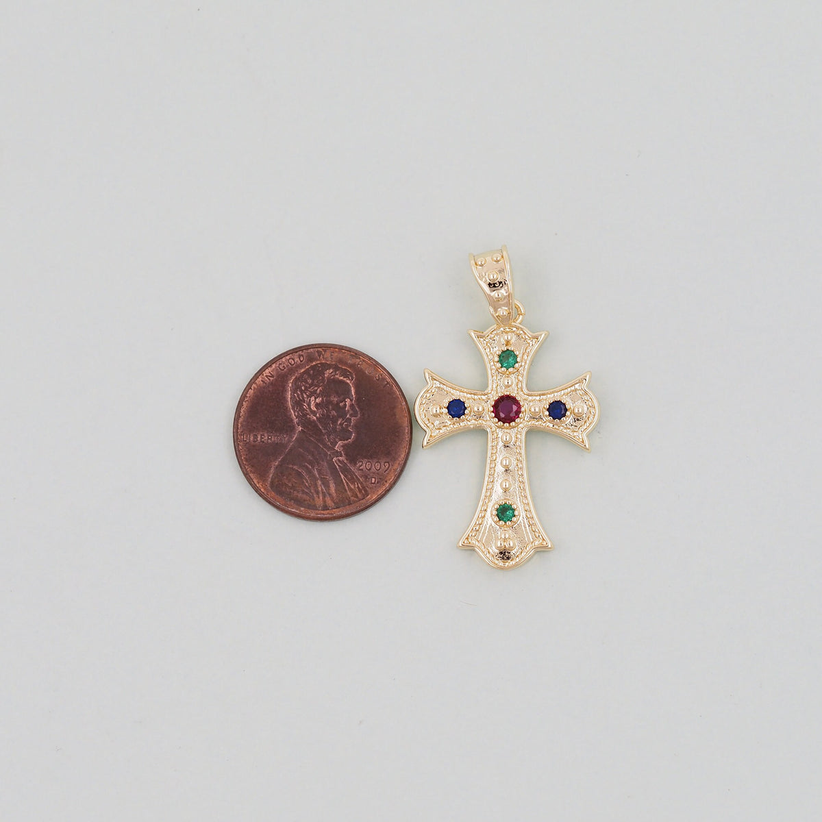 Gold Cross Charms,18K Gold Filled Cross Pendant,Cross Charm Bracelet Necklace for DIY Jewelry Making Supply