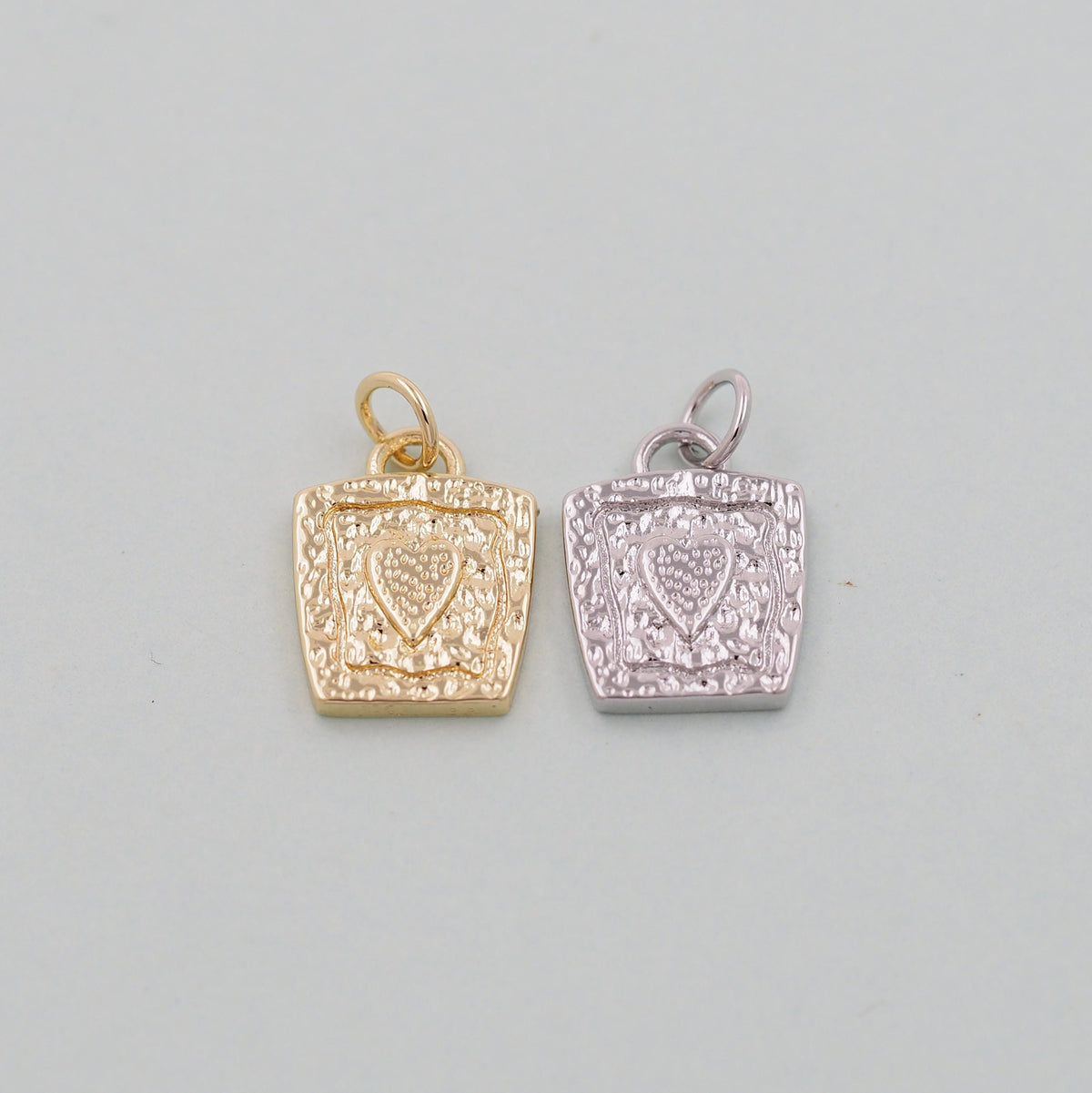 18K Gold Filled Heart Charm Pendant for Jewelry Making