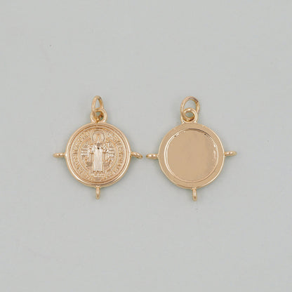 Gold Jesus Charms,18K Gold Filled Jesus Pendant,Religious Protect Charm Bracelet Necklace for DIY Jewelry Making Supply