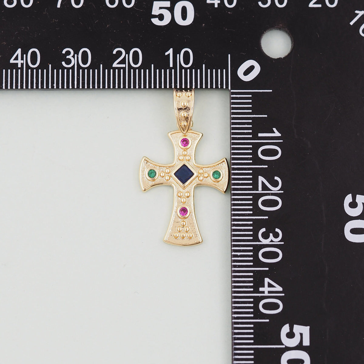 Gold Cross Charms,18K Gold Filled Cross Pendant,Cross Charm Bracelet Necklace for DIY Jewelry Making Supply