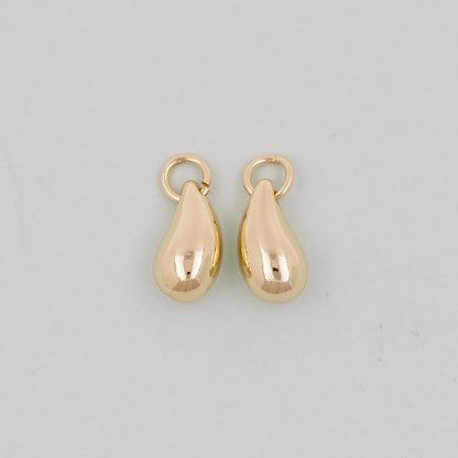 Gold Teardrop Charms,18K Gold Filled teardrop Pendant,teardrop Charm Bracelet Necklace for DIY Jewelry Making Supply