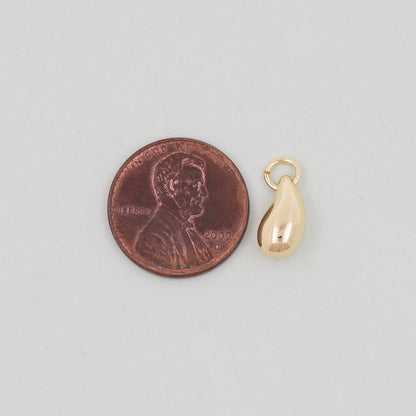 Gold Teardrop Charms,18K Gold Filled teardrop Pendant,teardrop Charm Bracelet Necklace for DIY Jewelry Making Supply