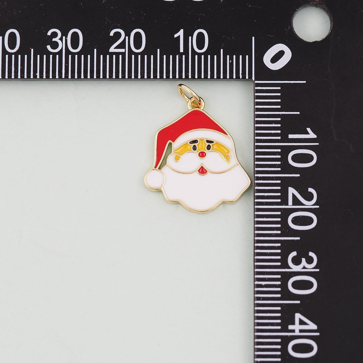 Gold ChristmasCharms,18K Gold Filled Christmas Santa Claus Pendant Charm Bracelet Necklace for DIY Jewelry Making Supply