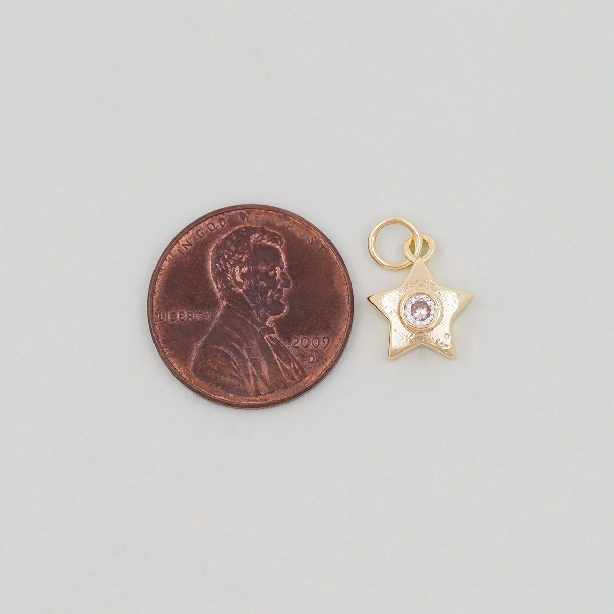 Gold Star Charms,18K Gold Filled CZ Micro Pave Star Pendant,Star Charm Bracelet Necklace for DIY Jewelry Making Supply